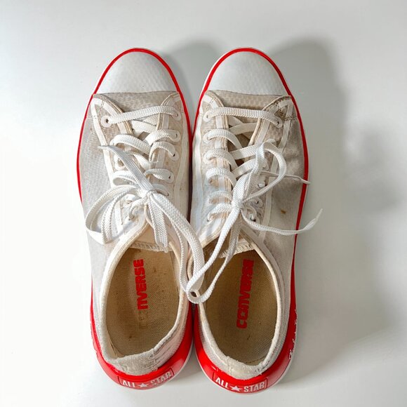 Rare Converse Chuck Taylor All Star Remix Women's 11 White Red - Picture 4 of 11